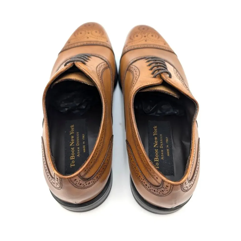 To Boot New York Phelps Cap Toe Oxford Shoes Men's Brown Size US8.5 EU41.5
